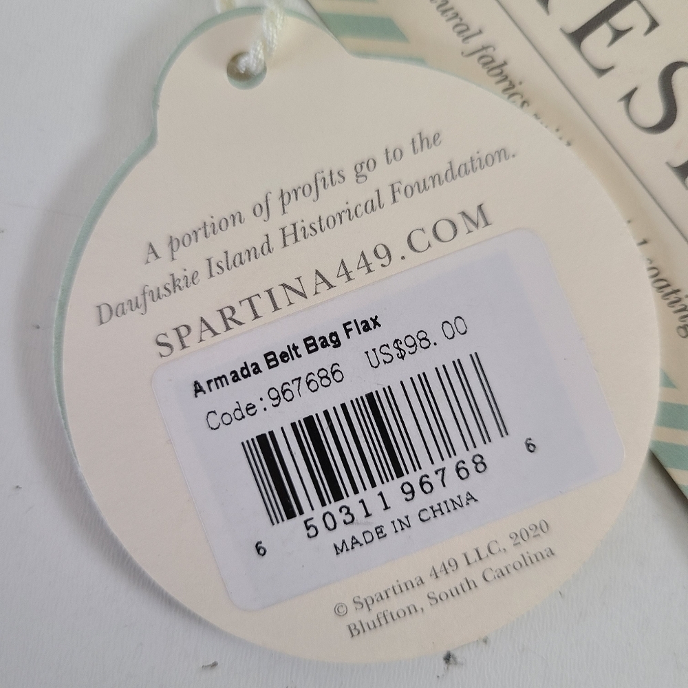 NWT Spartina 449 Armada Waist Belt Bag Flax - Picture 9 of 12